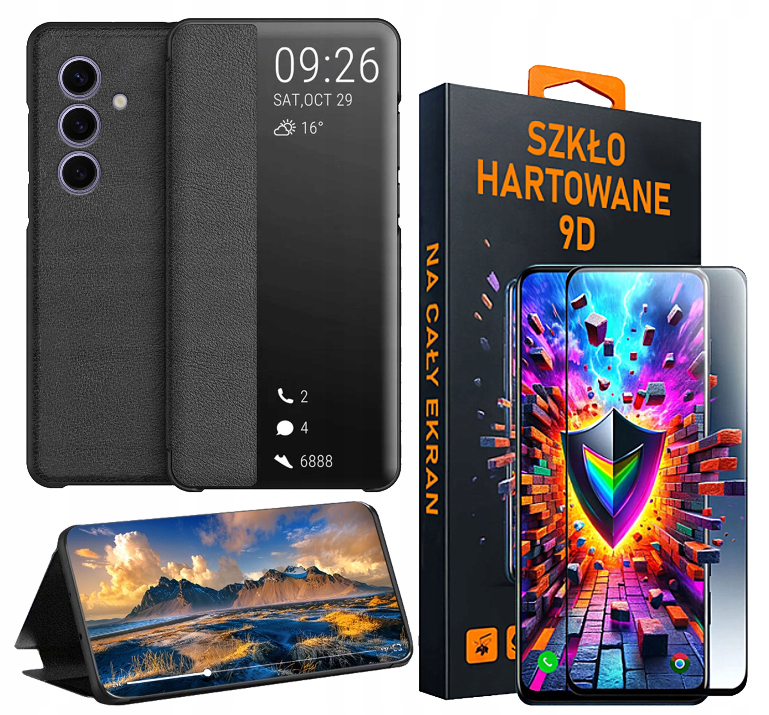 Flipové puzdro YouTab pre Samsung Galaxy S24 SMART VIEW LEATHER čierne
